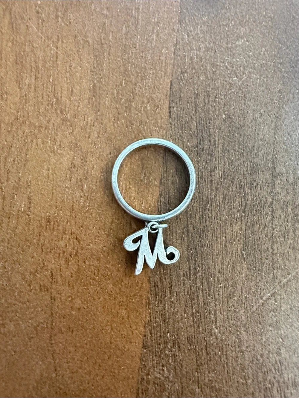 James Avery Silver Initial M Dangle Ring